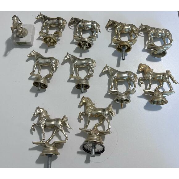 Vintage 70s Plastic Horse Show Trophy Topper Equestrian 3" Award Tops LOT 11 Pc - Picture 1 of 10